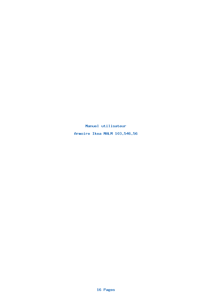 Page 1 de la notice Manuel utilisateur Ikea MALM 103.546.56