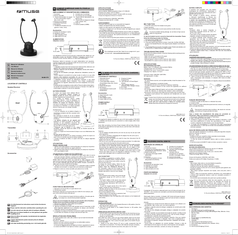 Página 1 del manual Manual de usuario Muse M-280 CTV