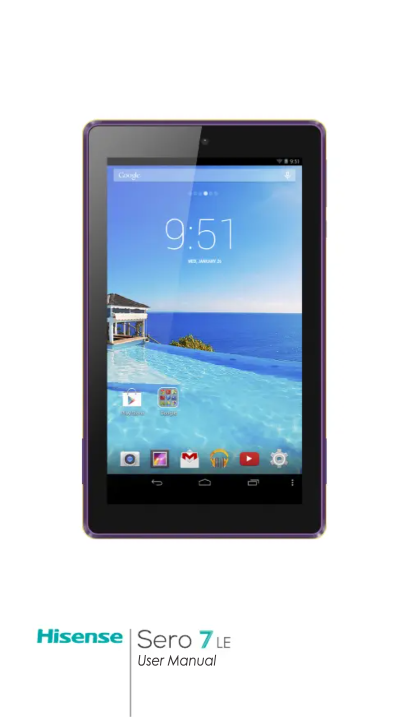 Page 1 de la notice Manuel utilisateur Hisense Sero 7 LE