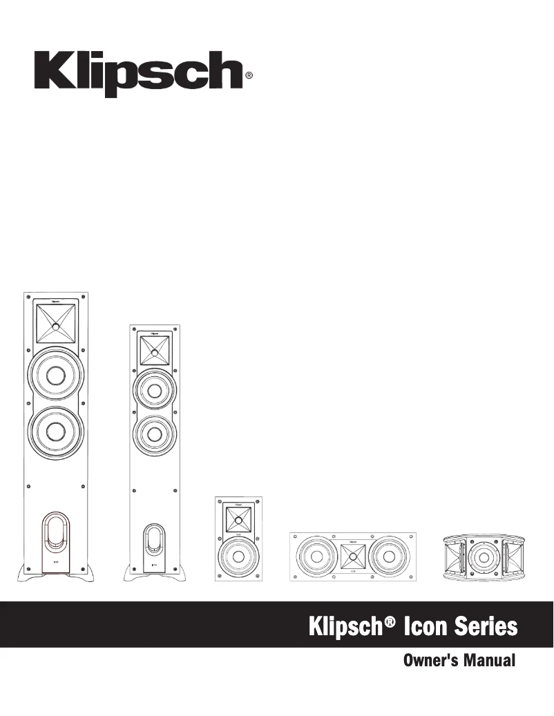Page 1 de la notice Manuel utilisateur Klipsch Icon Series V