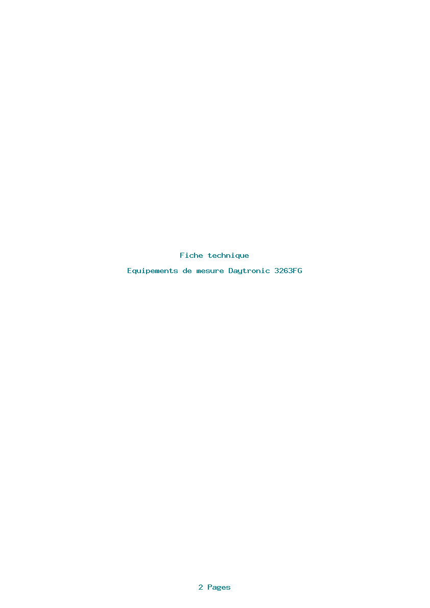 Image de la première page du manuel de l'appareil 3263FG