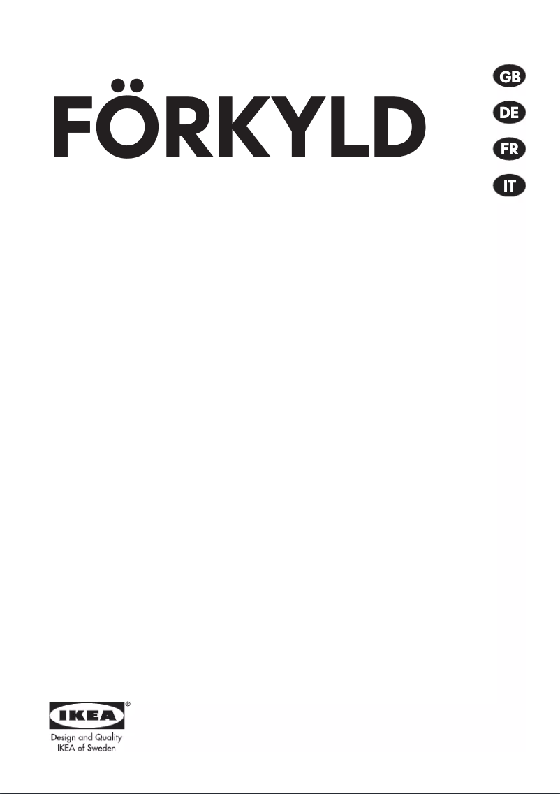 Page 1 de la notice Mode d'emploi Ikea FORKYLD