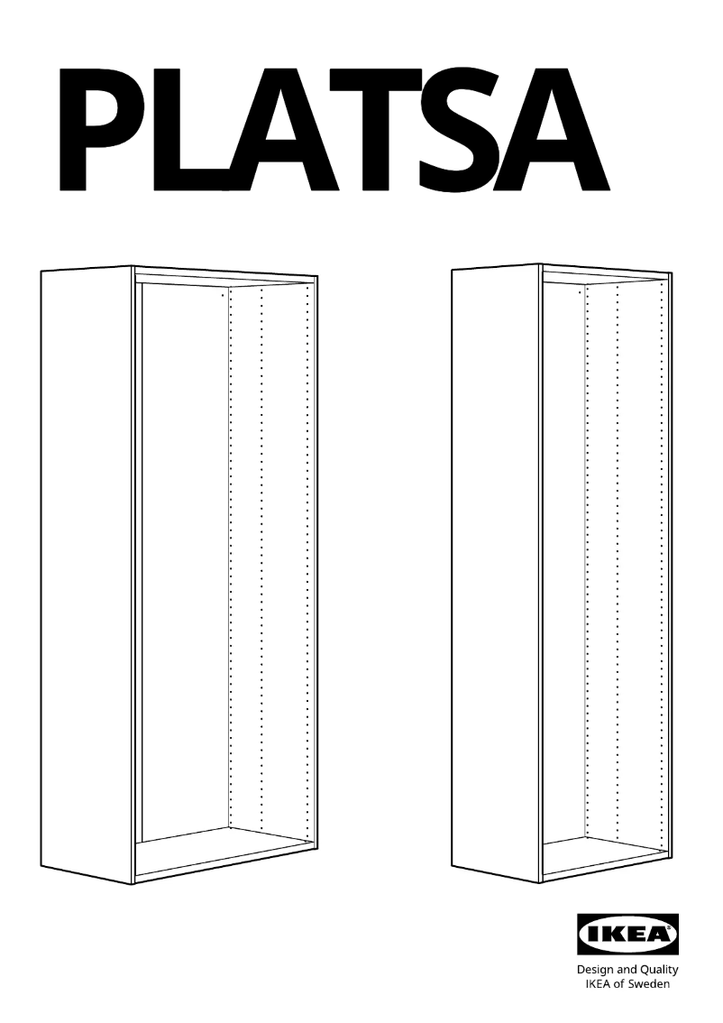 Page 1 de la notice Manuel utilisateur Ikea PLATSA 403.874.86