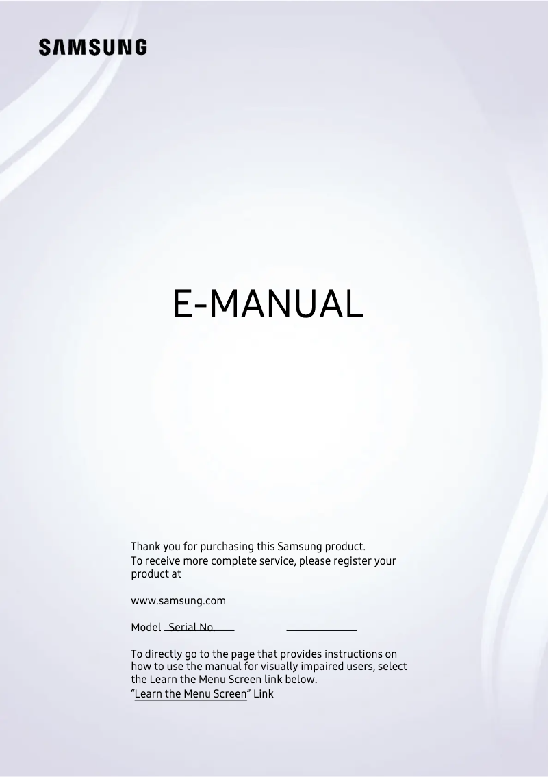 Page 1 de la notice Manuel utilisateur Samsung The Sero QN55LS05TAF