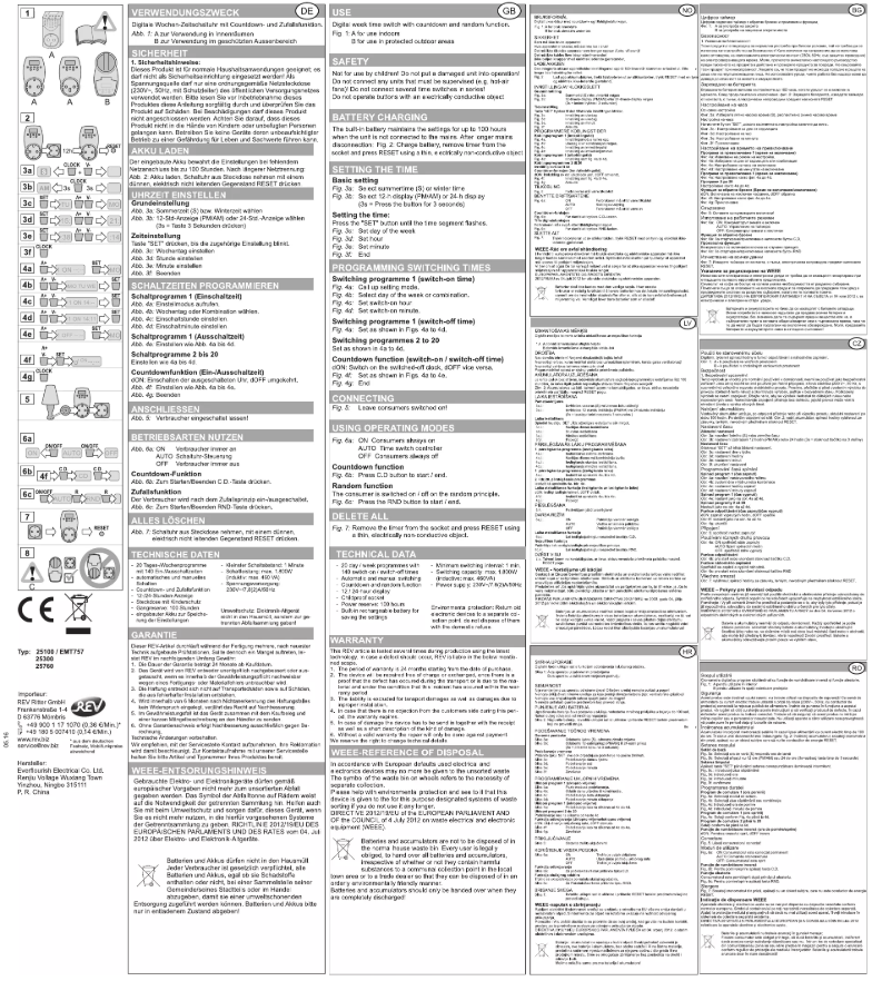 Page 1 de la notice Manuel utilisateur REV EMT757