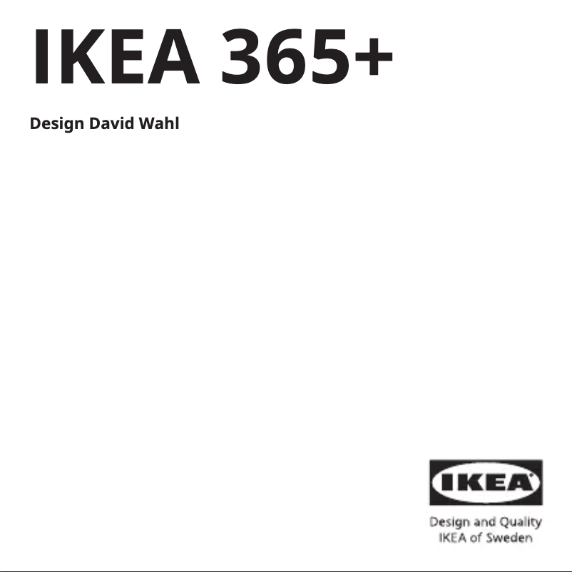 Page 1 de la notice Manuel utilisateur Ikea 365+ 905.879.11