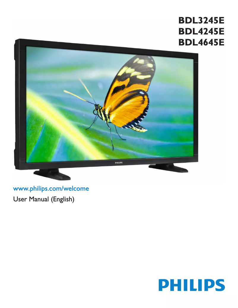 Page 1 of the manual User Manual Philips BDL4245E