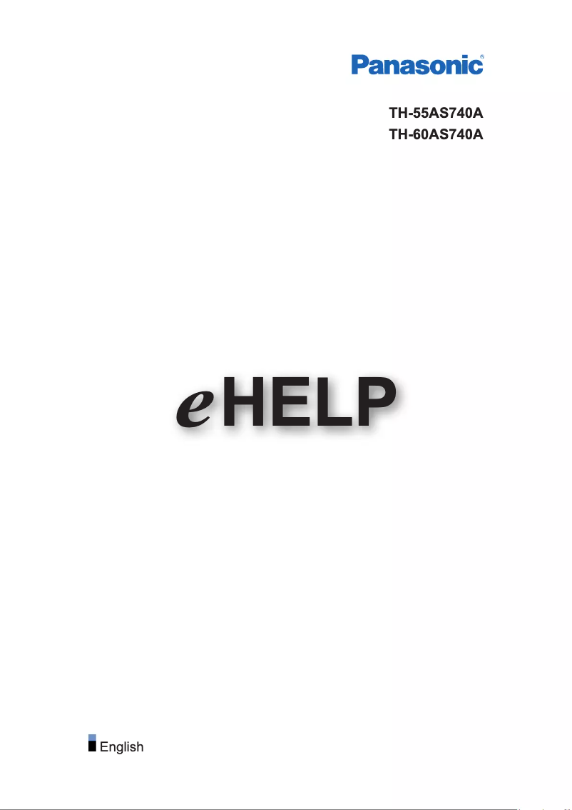 Page 1 de la notice Manuel utilisateur Panasonic TH-55AS740A