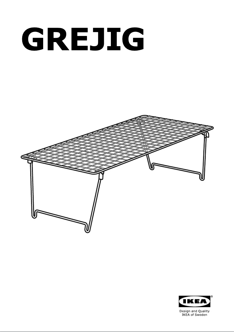 Page 1 de la notice Manuel utilisateur Ikea GREJIG 403.298.68