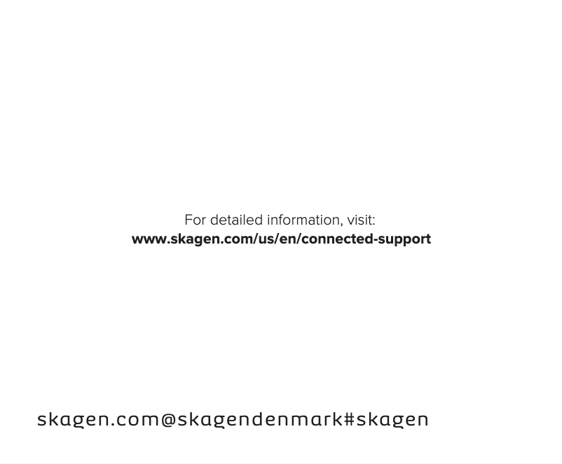 Page 1 de la notice Manuel utilisateur Skagen Falster Gen 3 Connected SKT5001