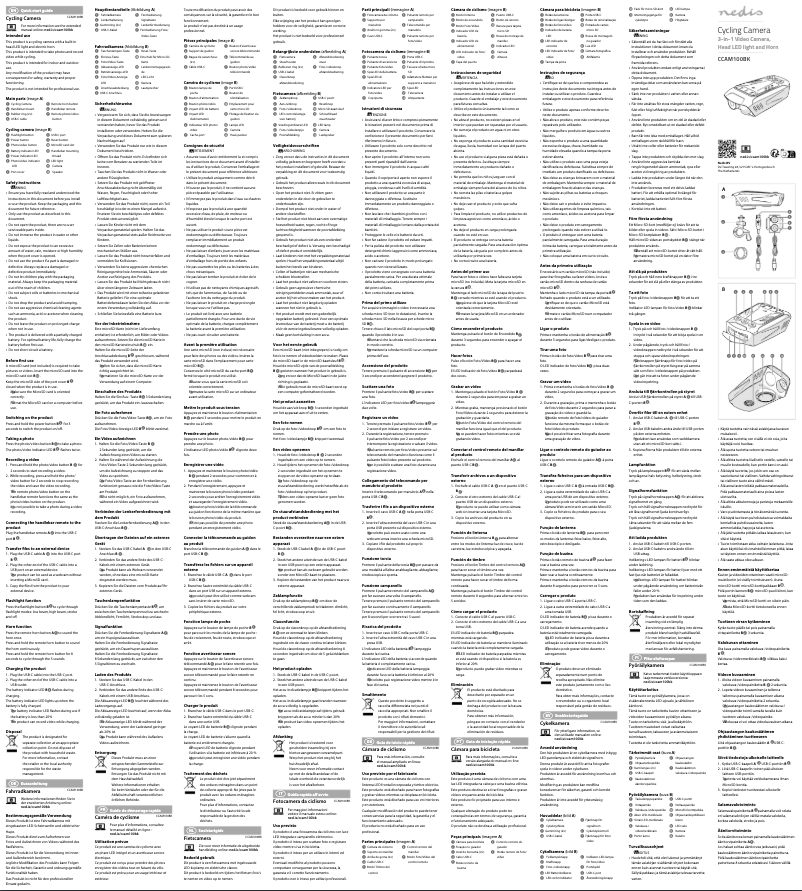 Page 1 de la notice Manuel utilisateur Nedis CCAM100BK