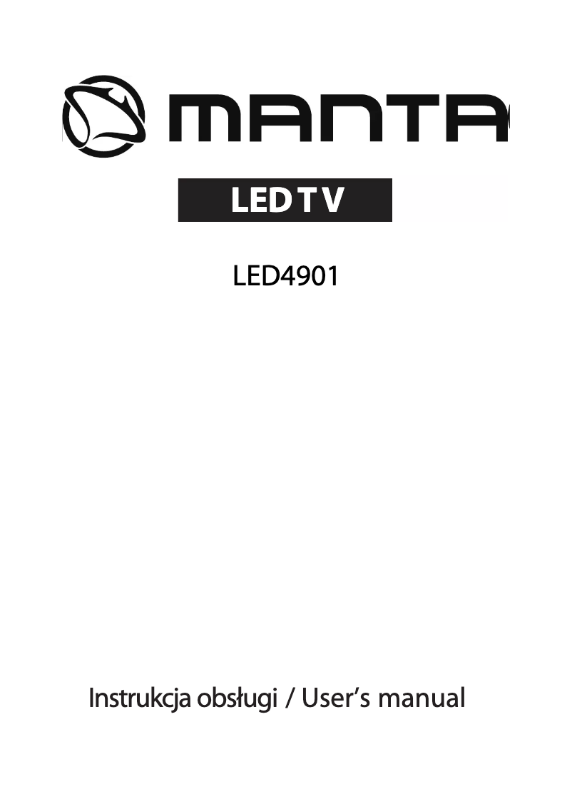 Page 1 of the manual User Manual Manta LED4901