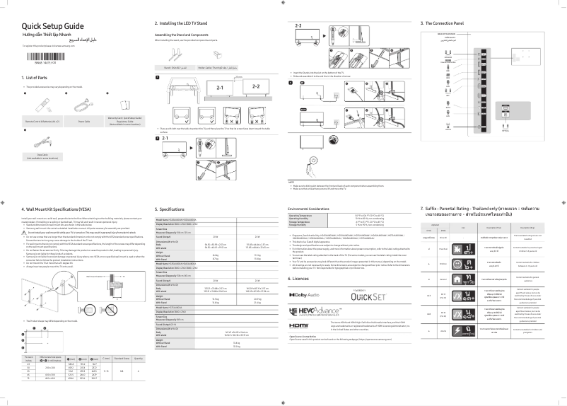 Página 1 del manual Manual de usuario Samsung HG65AU800AK