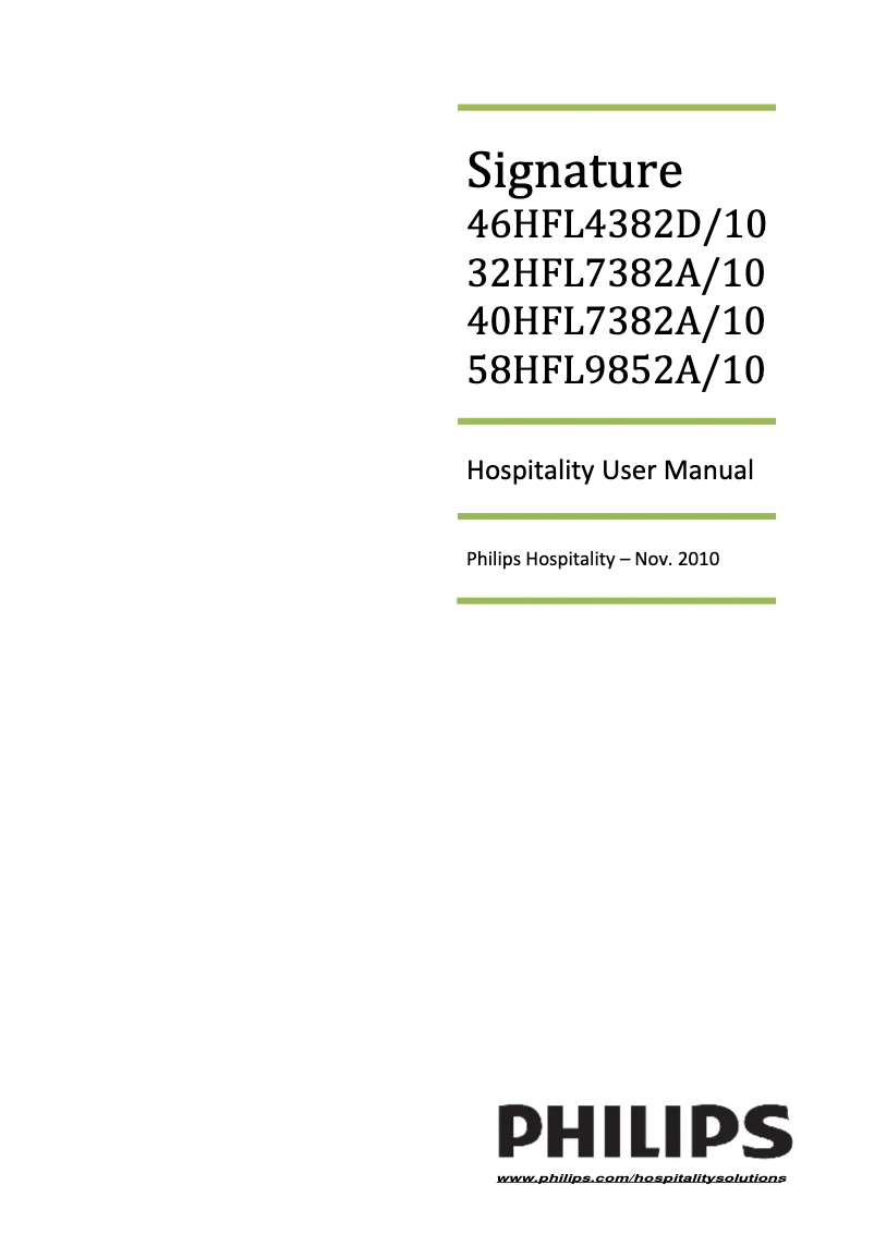 Page n°1 - Manuel utilisateur Philips Aurea 40HFL9561A