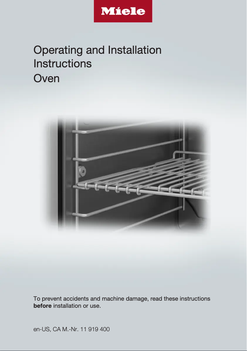 Page 1 de la notice Guide d'installation Miele H 2780 BP
