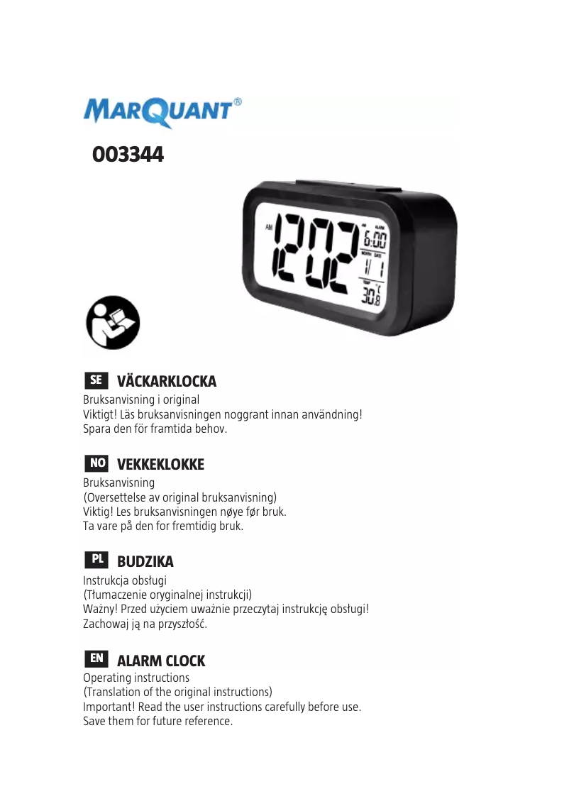 Image de la première page du manuel de l'appareil 003-344