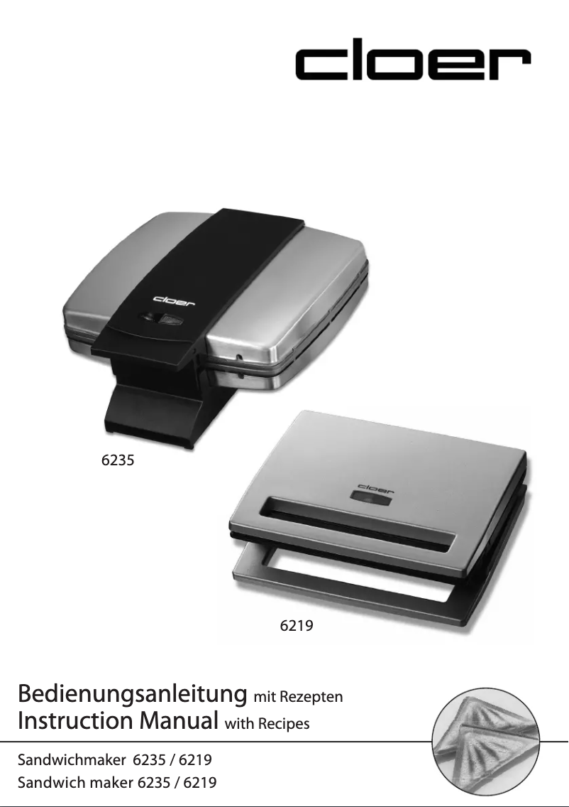 Page 1 de la notice Manuel utilisateur Cloer 6235