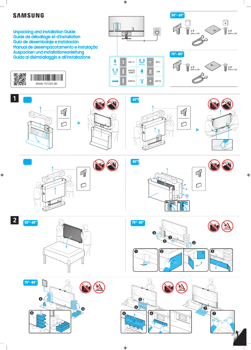 Página 1 del manual Manual de usuario Samsung QA85Q70CAW
