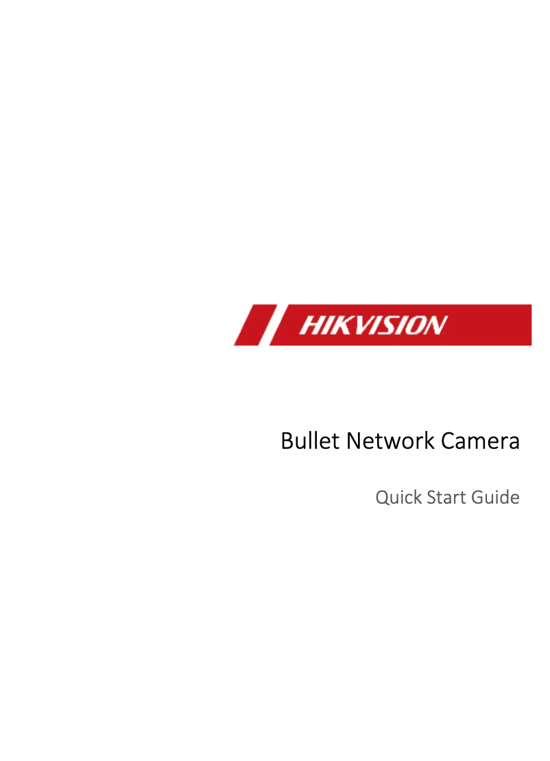 Page 1 de la notice Guide de démarrage rapide Hikvision DS-2CD2T83G2-4I