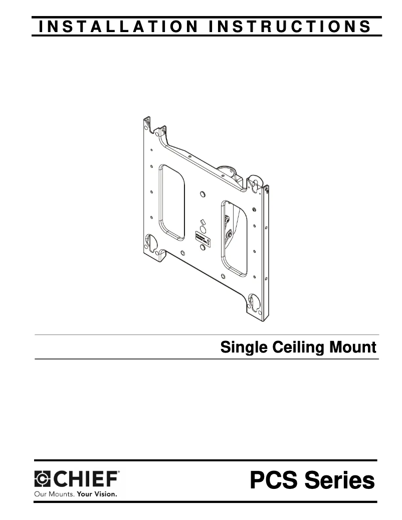 Page 1 de la notice Manuel utilisateur Chief PCS2029