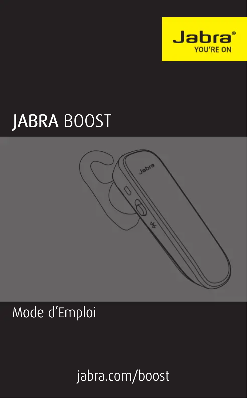 Page 1 de la notice Manuel utilisateur Jabra Boost