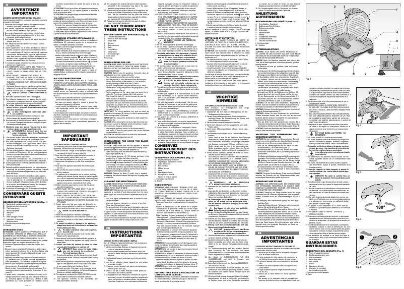 Page 1 de la notice Manuel utilisateur Ariete SL2070