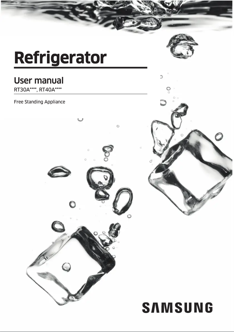 Page 1 de la notice Manuel utilisateur Samsung RT40A3310SA