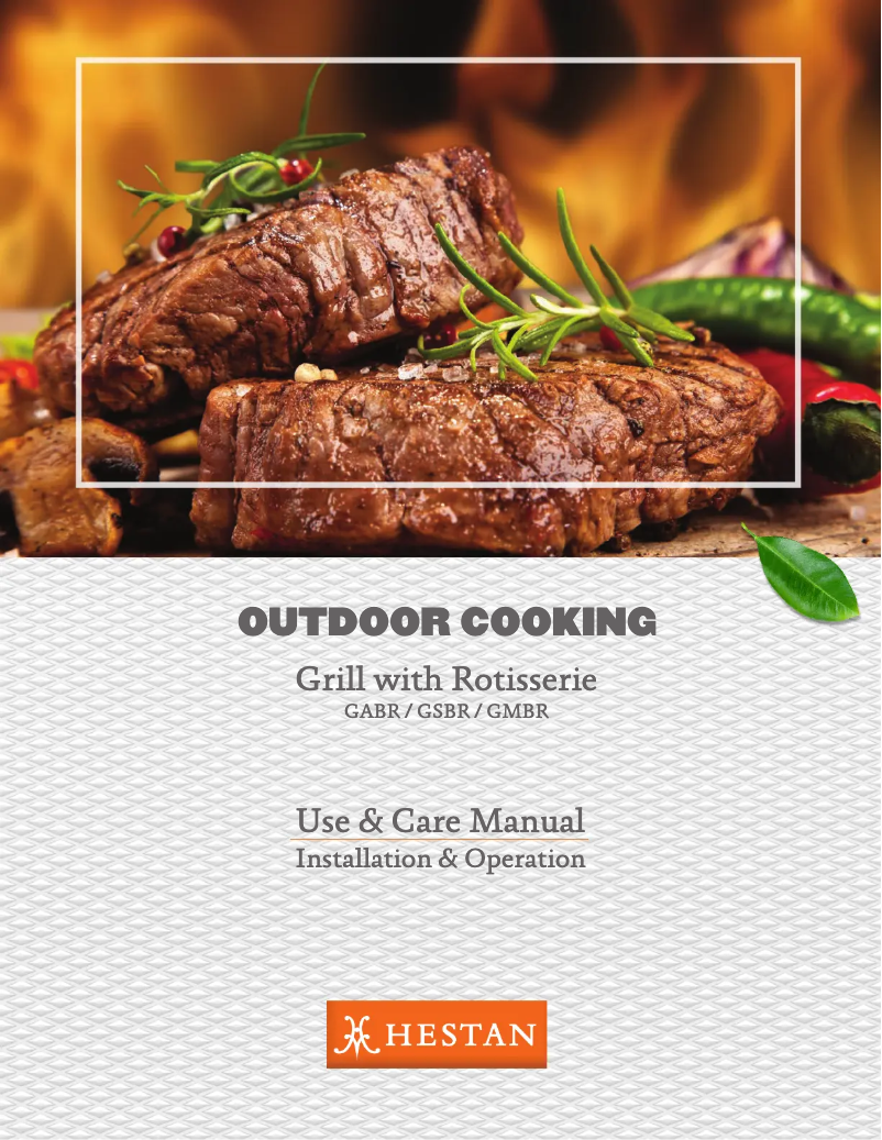 Page 1 de la notice Manuel utilisateur Hestan GMBR42CX2-NG