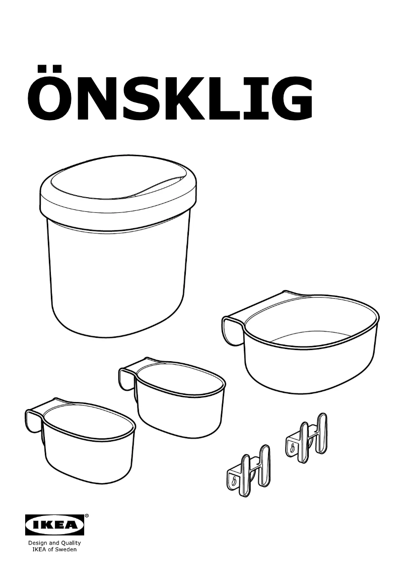 Page 1 de la notice Manuel utilisateur Ikea ÖNSKLIG 301.992.83