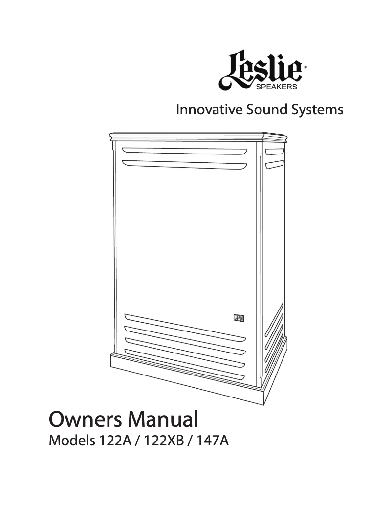 Page 1 de la notice Manuel utilisateur Hammond Leslie 122A