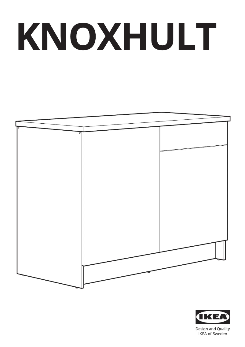Page 1 de la notice Manuel utilisateur Ikea KNOXHULT 603.722.62