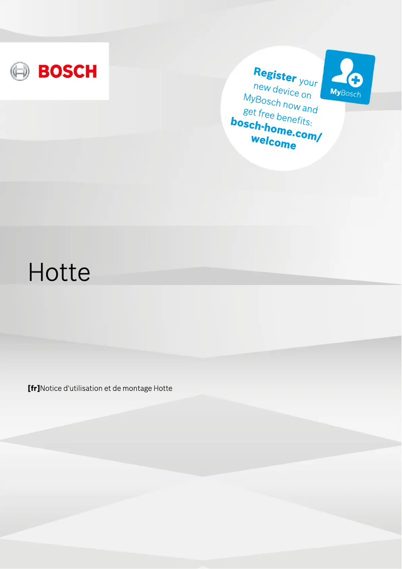 Page 1 de la notice Manuel utilisateur Bosch DFR067E50