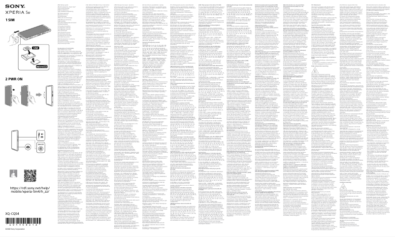 Image de la première page du manuel de l'appareil Xperia 5 IV