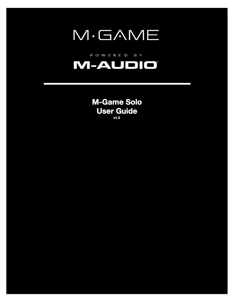 Page 1 de la notice Manuel utilisateur M-GAME Solo
