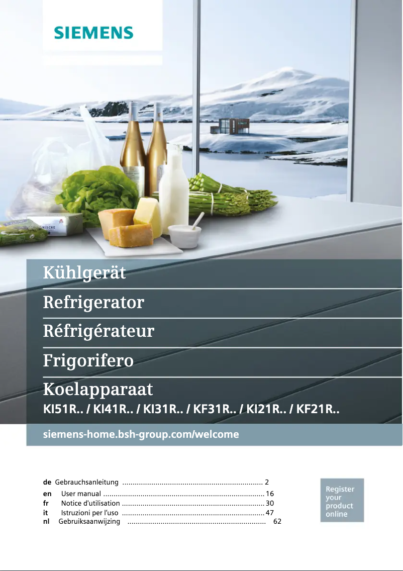 Page 1 de la notice Manuel utilisateur Siemens KI41RED30