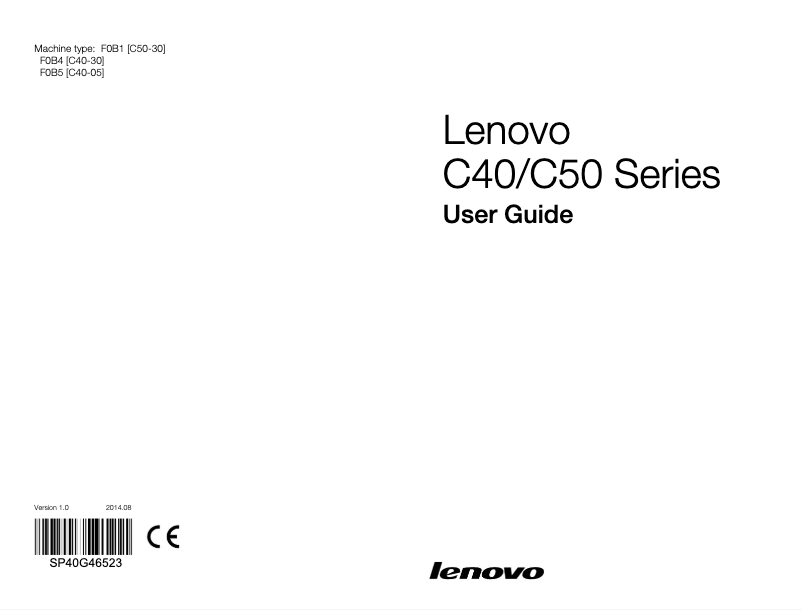 Página 1 del manual Manual de usuario Lenovo IdeaCentre C40-05