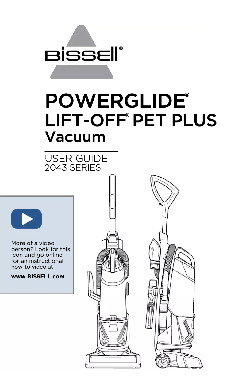 Page 1 de la notice Manuel utilisateur Bissell PowerGlide 2043