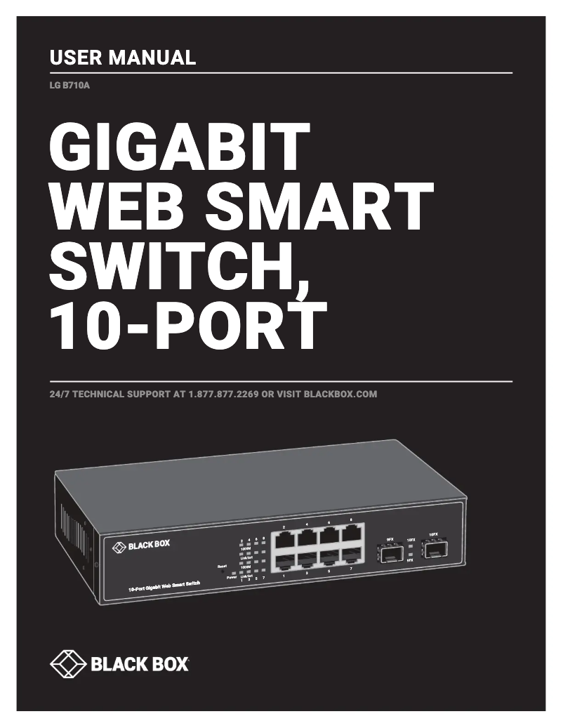 Page 1 de la notice Manuel utilisateur Black Box LGB710A