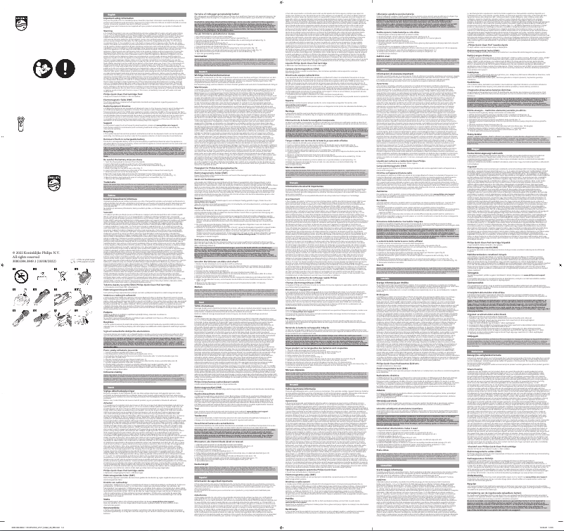 Page 1 of the manual User Manual Philips Series 8000 S8696