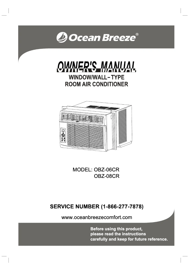 Page 1 de la notice Manuel utilisateur Ocean Breeze OBZ-06CR