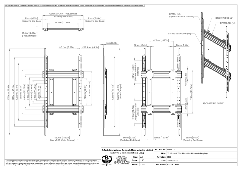 Page 1 de la notice Manuel utilisateur B-Tech BT9923