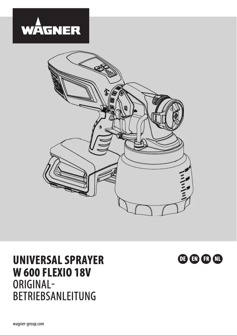 Page 1 de la notice Manuel utilisateur Wagner W 600 FLEXIO 18V