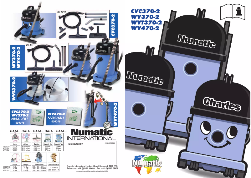 Page 1 de la notice Manuel utilisateur Numatic Charles CVC-370