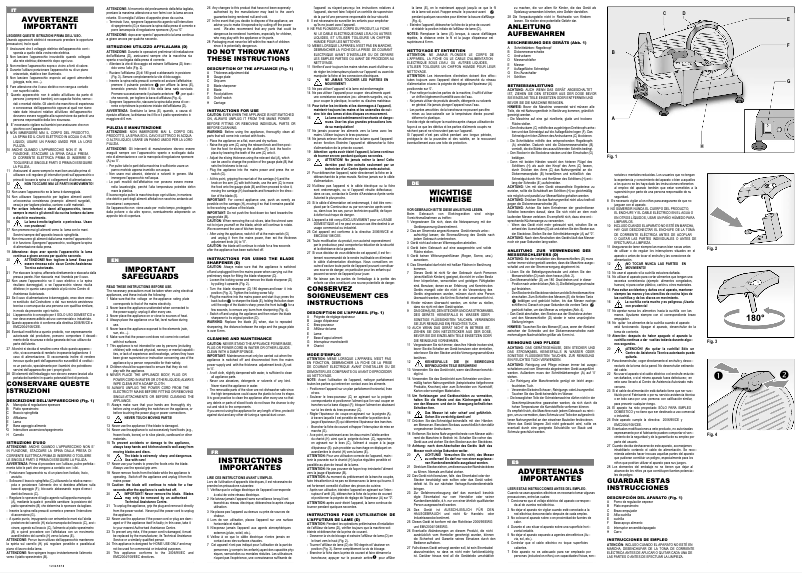 Page 1 de la notice Manuel utilisateur Ariete SL2060