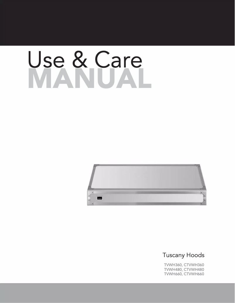 Page 1 of the manual Use and Maintenance Manual Viking TVWH660GB