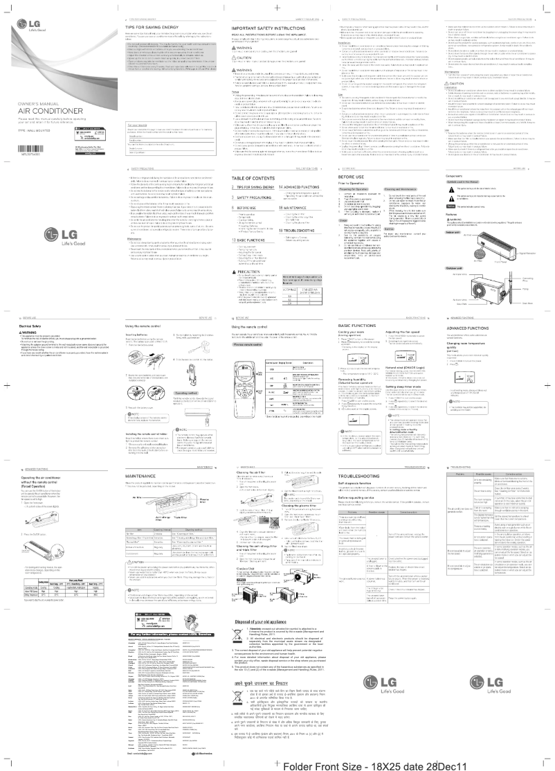 Page 1 of the manual User Manual LG LSU5KR1A1