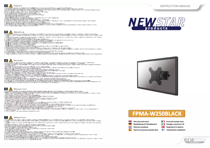 Page 1 de la notice Manuel utilisateur Newstar FPMA-W250