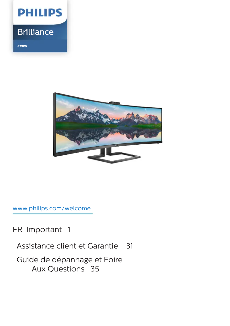 Image de la première page du manuel de l'appareil Brilliance 439P9H1
