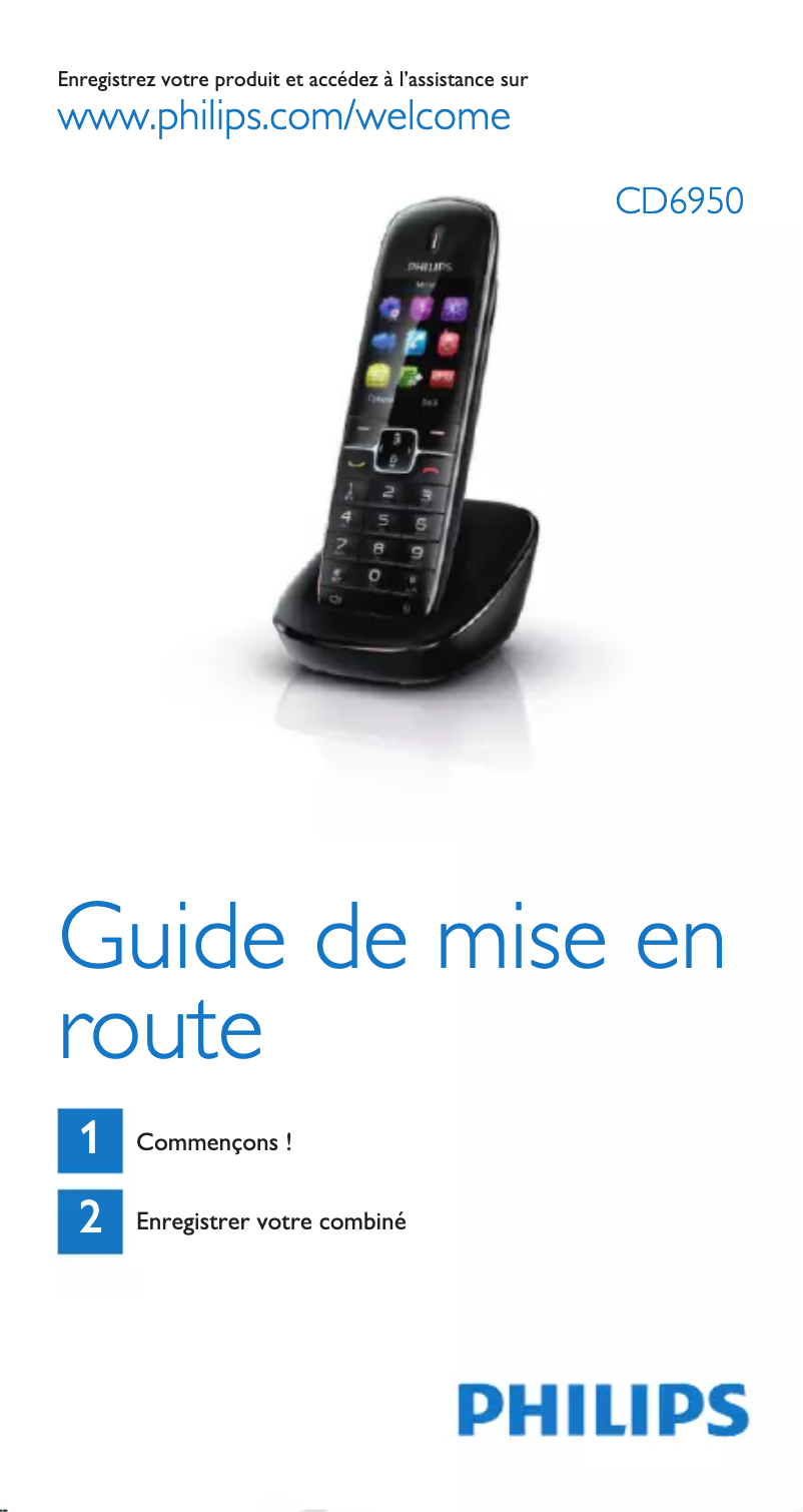 Page n°1 - Guide de démarrage rapide Philips BeNear CD6950B