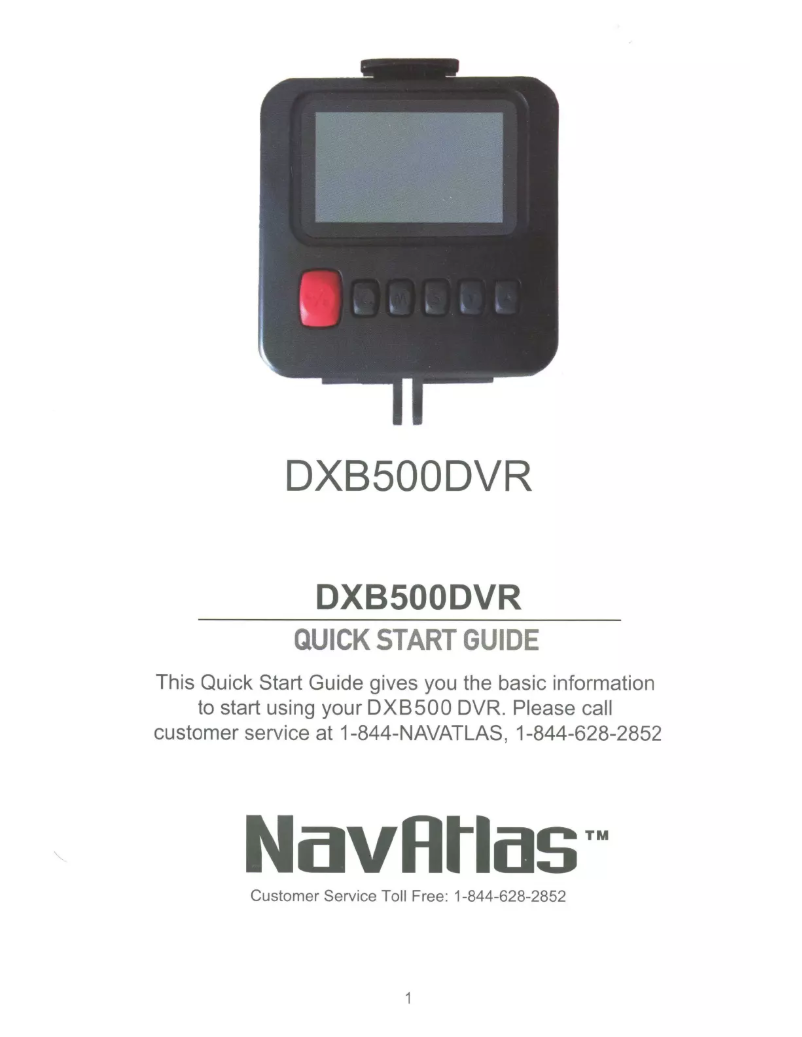 Page 1 of the manual User Manual NavAtlas DXB500DVR